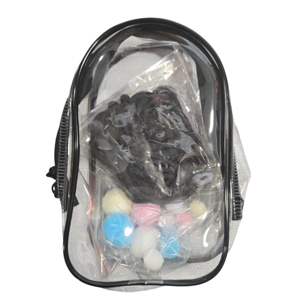 Monster Doll Clear Bag Carry Case Zipper - Labubu Lafufu Accessory